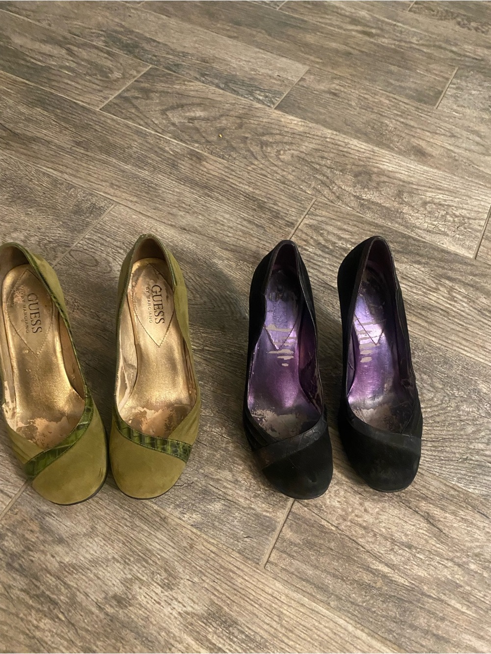 Well worn 6.5 guess heels